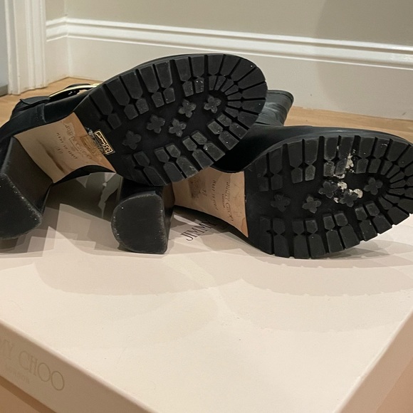 Jimmy Choo black Dart biker boot size 38 - Picture 3 of 5